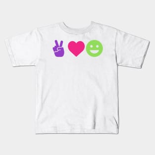 Peace Love Happiness Kids T-Shirt